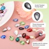 MECCANIXITY 100Pcs 10 x 14 mm Teardrop Rhinestones Acrylic Pointed