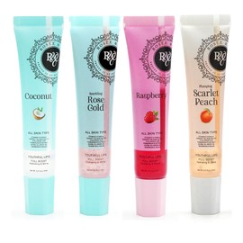 ROSÉE & CO Rosee Lip Gloss Vegan & Cruelty Free Treatment, Professional Make up, Long Lasting Glossy with Shea Butter, Moisturize, Protect & Smooth, High Shine, Non-Sticky - Set of 4-1