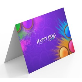 Happy Holi Festival of Colours Greeting Card 125mm x 178mm Including Envelope PT545