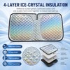 auvstar Parasol para Coche ZYD Plegable 145x83cm Plateado