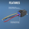 4 Pack 12V DC Waterproof Relay and Harness 40/30 AMP
