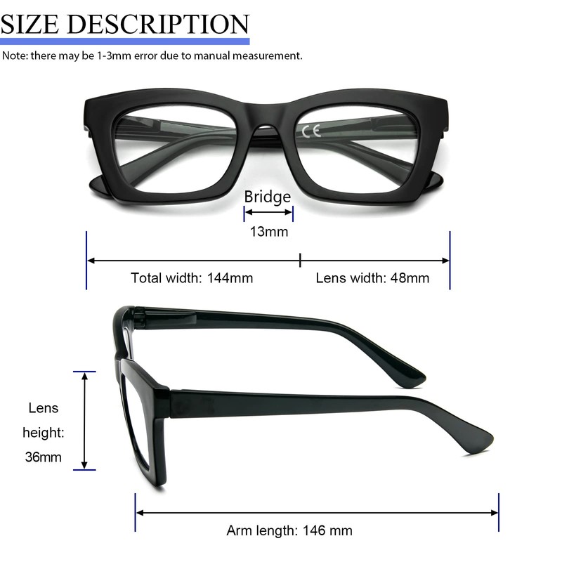 REAVEE 3 Pack Oprah Style Reading Glasses for Women Blue