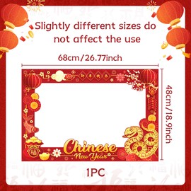 2025 Chinese New Year Party Supplies 2025 Snake Chinese New Year Party Photo Booth Props Chinese New Year Photo Booth Frame for Party Game