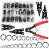 TOVOT 260PCS Circlips Assortment Kit with 4 in 1 Pliers