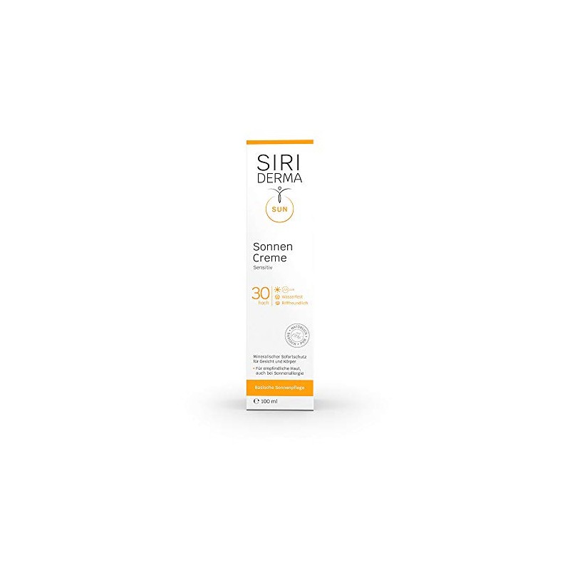 SIRIDERMA Sun Cream SPF30 Mineral Instant Protection for Sensitive Skin