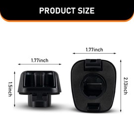 DYEKNEE 2 PCS Car License Plate Light Housing, 2.13" x 1.5" PC Waterproof and Durable Housing, 1:1 Precise Fitting LED Tag Lamp Accessory, Compatible with Nissan Frontier/Armada/Titan/Xterra (Black)