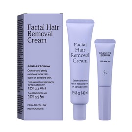 Hydrateology Facial Hair Removal Cream, 2 Pack Luuma Facial Hair Removal, Gentle Hairs Removers for Women, Long-Lasting Depilatory Cream for All Skin Types