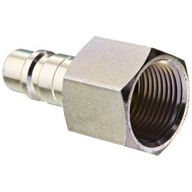 Dixon Valve D4F6 Steel Industrial Interchange Pneumatic Fitting, Nipple, 1/2" Coupling x 3/4" - 14 NPTF Female Thread