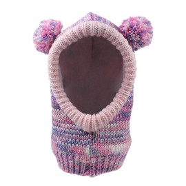 Baby Boy Girl Winter Hat Scarf Toddler Girls Earflap Cap Thick Knitted Pompom Hats 1-7 Years