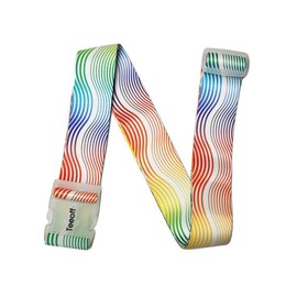 Teeoff 2 Pack Elastic Luggage Straps Adjustable Suitcase Belts Travel Bag Accessories 220CM (Rainbow Wave)