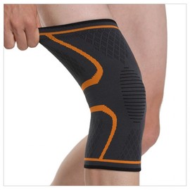 High-Elasticity Breathable Muscle Compression Knee Support (1pc) (Orange)