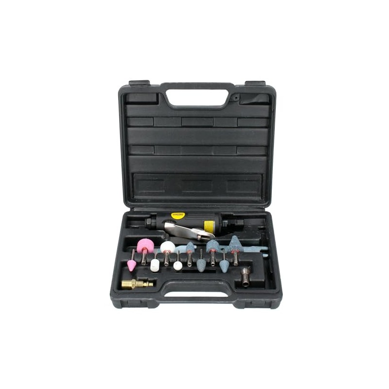 Surtek MTN414K Juego de moto-tool neumático recto con accesorios, 15
