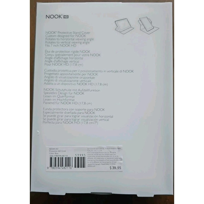 Nook HD 7" Protective Stand Cover- Blue