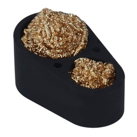 Soldering Iron Tip Cleaner Brass Cleaning Wire Silicone Holder Double Ball Accessory