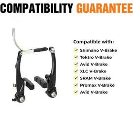 2 Pairs V-Brake Brake Pads of 72mm for Bicycles with Anti-lock Braking System (ABS), perfectly suitable for Shimano, SRAM, Tektro, Avid and XLC UVM. High-performance V Brake Blocks