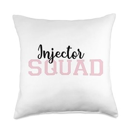 Injector Squad Nurse Injectors Med Spa Squad Med Spa Cosmetic Nurse Injector Throw Pillow, 18x18, Multicolor