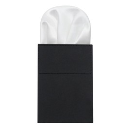 LJBFNN Pocket Squares for Men Prefolded, Mens Handkerchiefs Pre-Folded Card Handkerchiefs for Men Suit Jacket Tuxedo Shirt (B White)