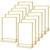 MaxGear 4x6 Gold Acrylic Sign Holder 12 Pack, Wedding Gold