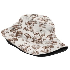 Gorro de pescador para playa, para mujeres, hombres, verano, senderismo, al aire última intervensión, Champiñón clásico, Talla única