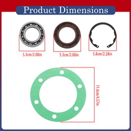 Thomletha Rear Axle Bearing Replacement for Kawasaki Mule 2510 KAF620A 4x4 1993-2000 Replacement for 92045-1208