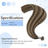 Nano Ring Hair Extensions,YoungSee Nano Extensions Human Hair Brown Highlight