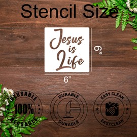 Christian Stencil for Painting 6" Bible Verse Stencils Reusable Drawing Templates for Painting on Wood Canvas Fabric