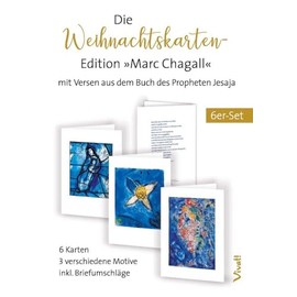6er-Set Weihnachtskarten »Marc Chagall«