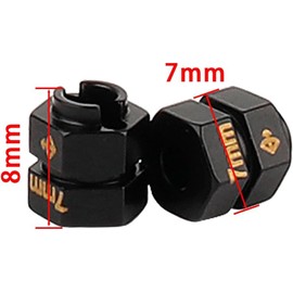 Pothyes TRX4M 7mm Wheel Hex Extended Adapters for Axial TRX-4M 1/18 RC Crawler Car Truck Parts