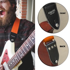 Couch THE ORIGINAL RECYCLED SEATBELT GUITAR STRAP Made in USA Guitar Straps (Industrial Orange)