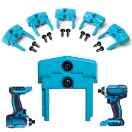 6 Pack Drill Holder for Makita 18v - Snap Fit for Makita Accessories & Drill Mount - Strong Grip Tool Holder for Makita Drill Bit Holder with 12 Screws - Easy to Install, Screw in & Lock - Made in USA
