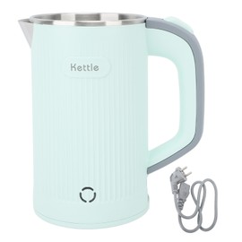 Electric Tea Kettle Auto Shut Off Boil Dry Protection Stainless Steel Water Boiler Kettle for Travel 800ml Light Green EU Plug 220V 50HZ