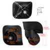 Mxfans Luggage Mute Wheels Right Plastic & Metal Wear-resistant Replacement