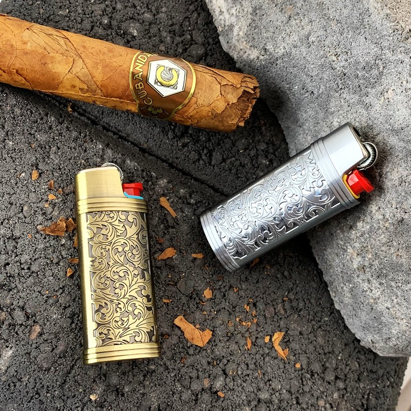 IN SELECT 2 PCS Pack Vintage Metal Lighter Case Cover