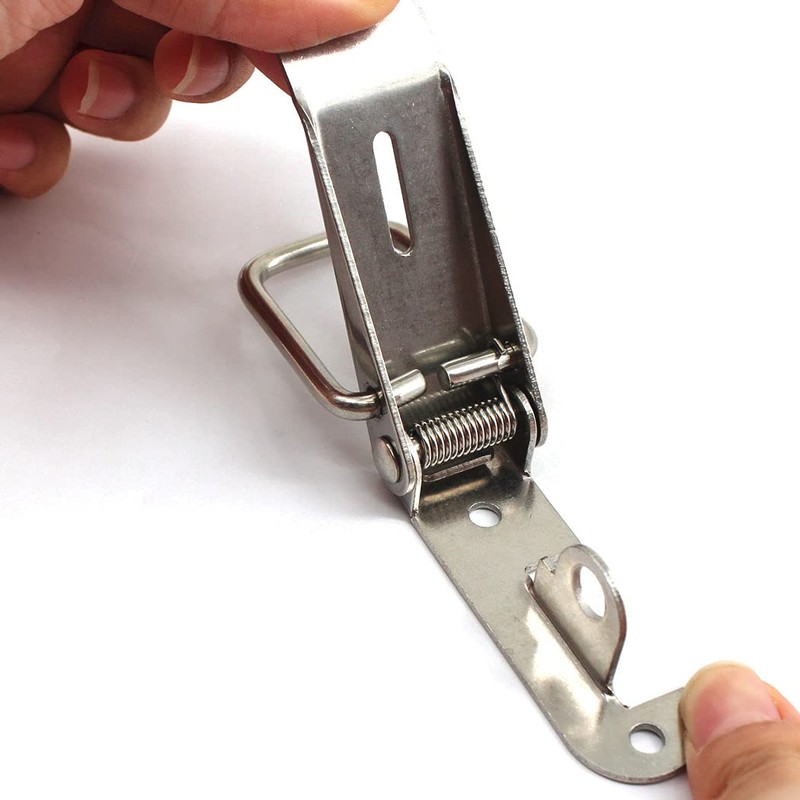 (6 Pieces) Stainless Steel Spring Loaded Latch Clamp Clips for
