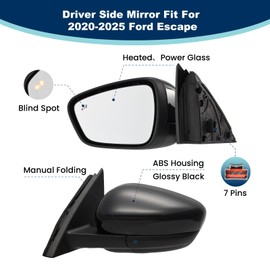 xingsichuang Driver Side Mirror For Ford Escape 2020-2026(7pin Black)