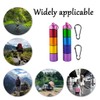 7 Days Rainbow Colour Aluminum Pill Bottle with Carabiner ，Stackable