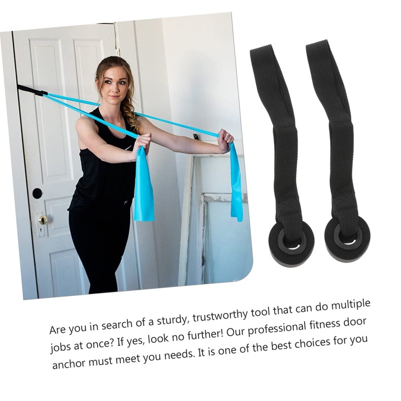 WOONEKY 2pcs Fitness Elastic Training Resistance Band with Door Anchor