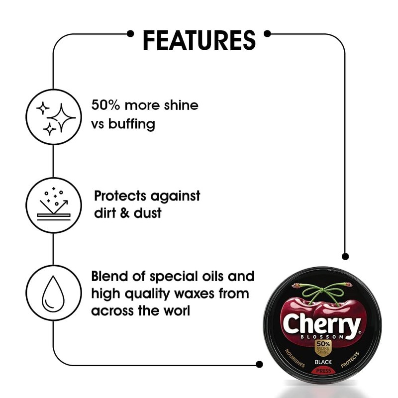 Cherry Blossom Men's Wax Polish 40 G Black (1)