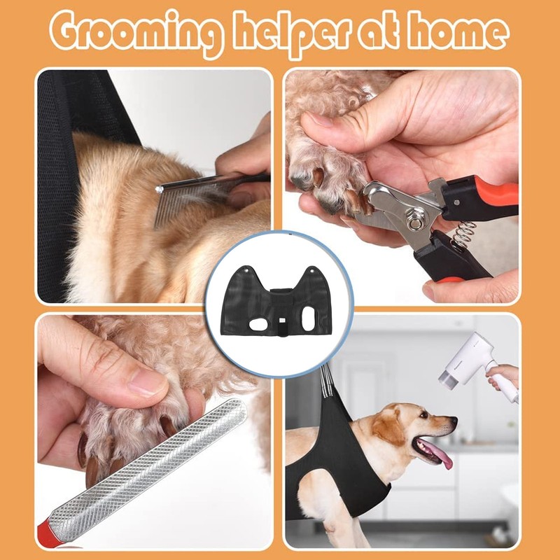 Pet Grooming Hammock Small Animal Sling Black Grooming Hammock Helper
