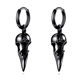 Crowns Sword Earrings 925 Sterling Silver Crowns Sword Drop Earrings Dagger Earrings Jewellery Gift for Men and Women, Sterling Silver, Abalone