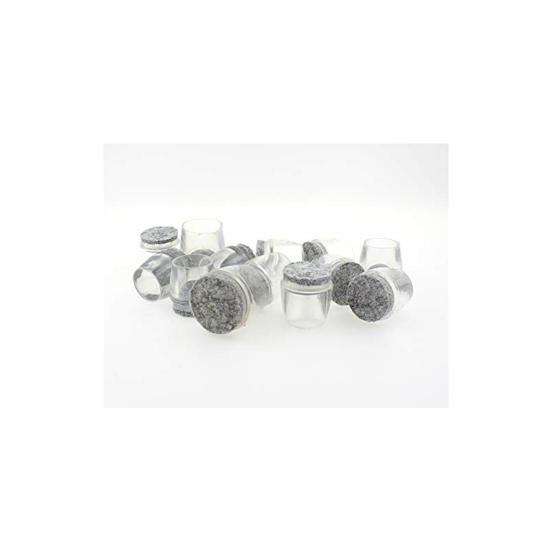 Lifeswonderful - 16x Transparent Furniture Feet Ferrule Caps Stoppers with
