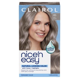 Clairol Nice'n Easy Permanent Hair Dye, 8S Soft Silver Hair Color, Pack of 1