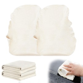 CarPlusStudio Natural Deerskin Cleaning Cloth, 1 Car Deer Leather Towel, Super Absorbent and Quick Drying Car Leather Cloth, 30 x 40 cm