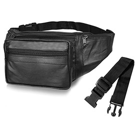Roamlite Bumbag with Waist Extension Extender Belt Bundle, Extend Bum Bag Max Waist Size 47 to XXL 69 Inches, Mobility Disabled Scooter Wheelchair Black RL286EXT