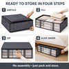 2 Pack Under Bed Storage Bags with Clear Window and
