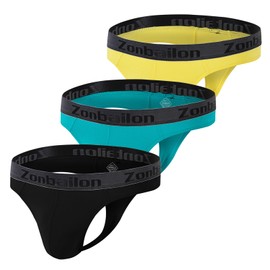 BIATWOWR Men's Strings Sexy Attractive and Comfortable with Pouch without Tag, 3*Multi 02