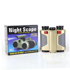 Operitacx Educational Boys and Girls Binoculars Lighted Scope 4x30mm Toys for Boys and Girls Night Beam Feature