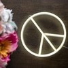 Uonlytech Decor Signs LED Peace Sign Led Peace Symbol Neon