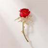 AILONMEI Red Rose Designer Brooches Pins For Women Fashion Large