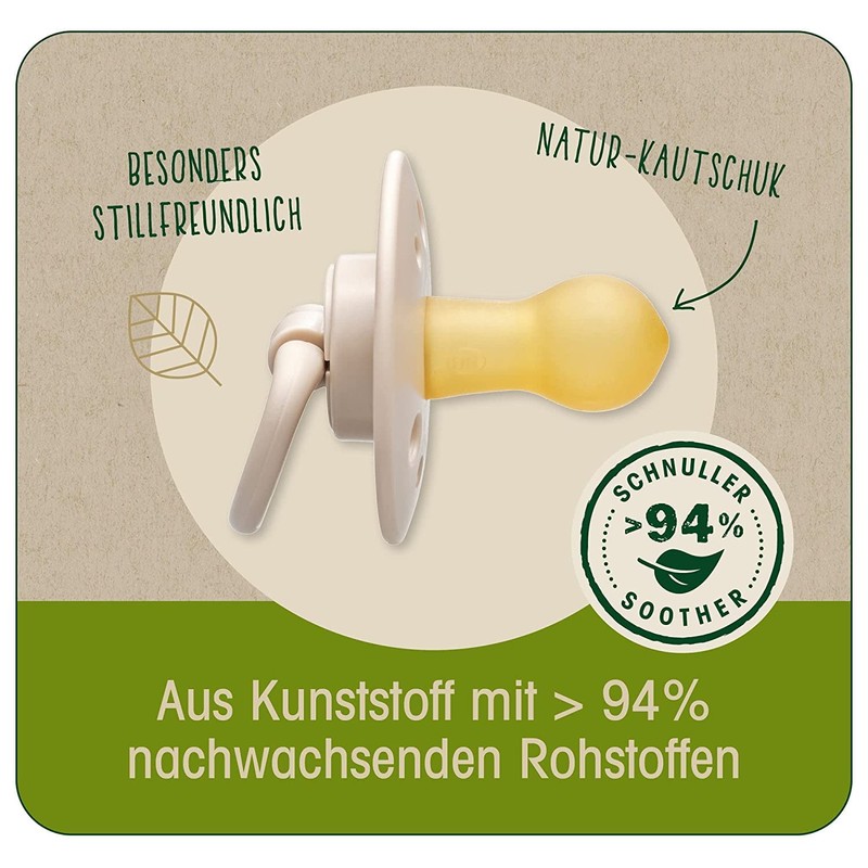 nip® Cherry Green Eco Dummy Size 1 from Birth, Pack